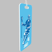 Guys Lacrosse Bag/Luggage Tag - Personalized Dodger Silhouette