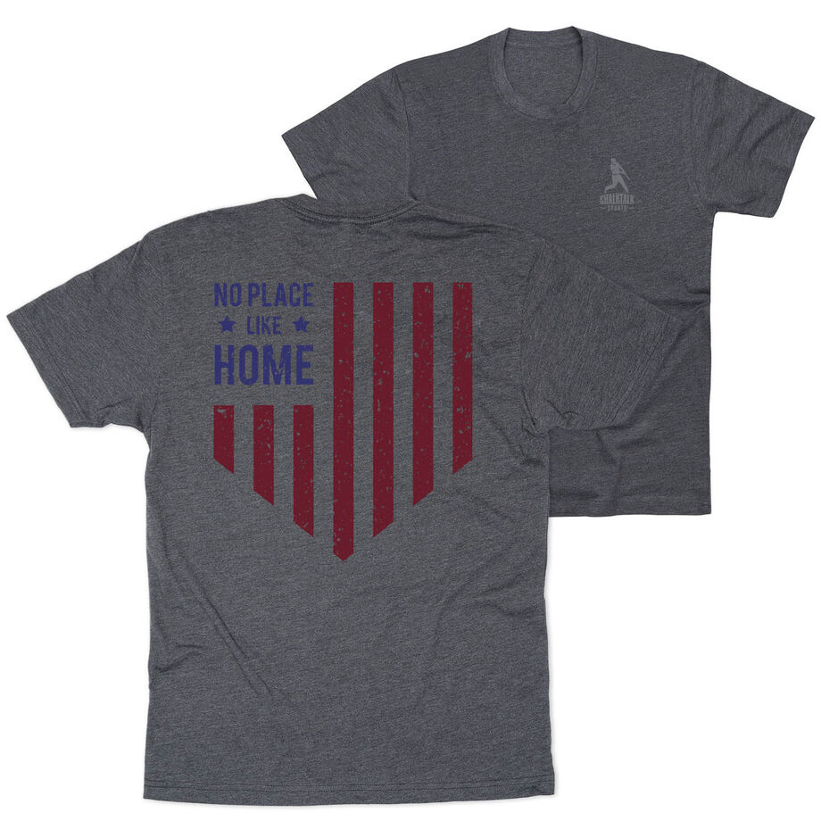 Baseball Short Sleeve T-Shirt - No Place Like Home (Back Design)