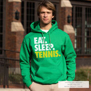 Tennis Hooded Sweatshirt - Eat. Sleep. Tennis.