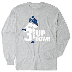 Baseball Tshirt Long Sleeve - 3 Up 3 Down 