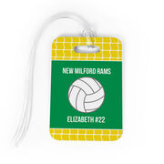 Volleyball Bag/Luggage Tag - Personalized Volleyball Team with Ball