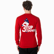 Baseball Tshirt Long Sleeve - 3 Up 3 Down  (Back Design)