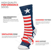 Team Number Woven Mid-Calf Socks - USA
