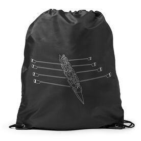 Crew Drawstring Backpack - Crew Row Team Sketch