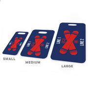 Snowboarding Bag/Luggage Tag - Personalized Text with Crossed Boards