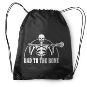 Guys Lacrosse Drawstring Backpack - Bad To The Bone