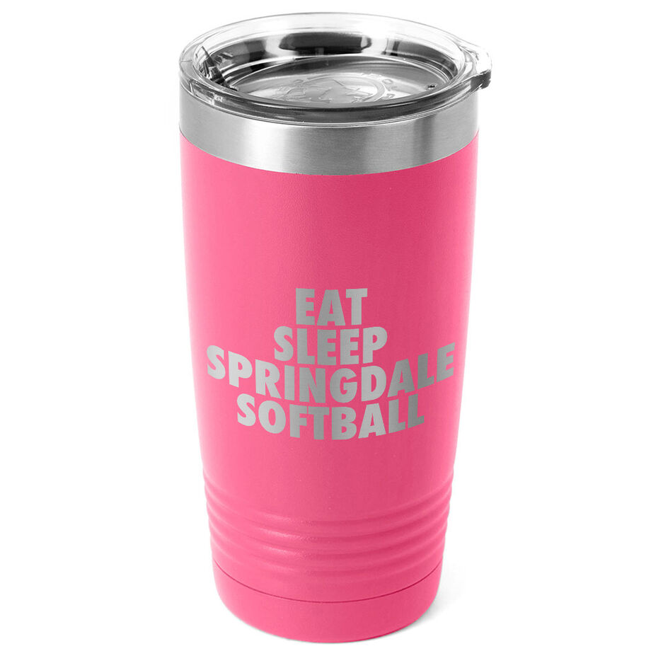 Softball 20 oz. Double Insulated Tumbler - Personalized Eat Sleep Softball