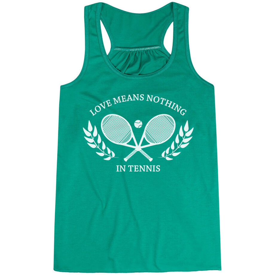 Tennis Flowy Racerback Tank Top - Love Means Nothing In Tennis
