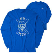 Skiing Tshirt Long Sleeve - Yeti To Ski (Back Design)