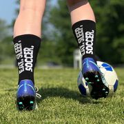 Soccer Woven Mid-Calf Socks - Eat Sleep Soccer