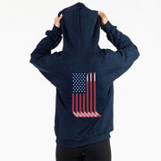 Hockey Hooded Sweatshirt - USA Sticks (Back Design)