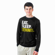 Tennis Long Sleeve Performance Tee - Eat. Sleep. Tennis.