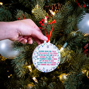 Soccer Round Ceramic Ornament - Jingle All the Way