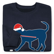 Hockey Crewneck Sweatshirt - Santa Hockey Dog