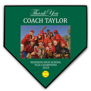 Softball Home Plate Plaque - Thank You With Photo