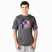 Guys Lacrosse Short Sleeve Performance Tee - Lacrosse Eagle