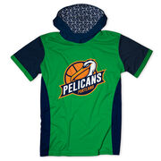 Custom Team Lightweight Short Sleeve ShieldDri Hoodie - Basketball