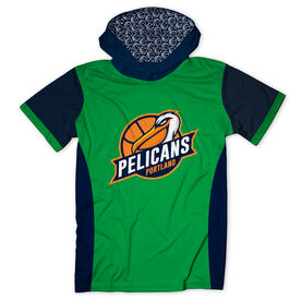 Custom Team Lightweight Short Sleeve ShieldDri Hoodie - Basketball