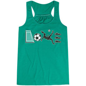 Soccer Flowy Racerback Tank Top - Soccer Love