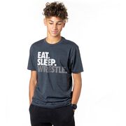 Wrestling T-shirt Short Sleeve Eat. Sleep. Wrestle.