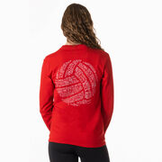 Volleyball Tshirt Long Sleeve - Volleyball Words (Back Design)