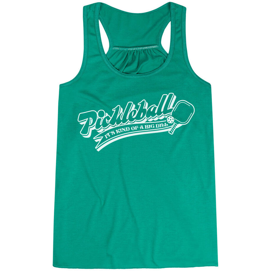 Pickleball Flowy Racerback Tank Top - Kind Of A Big Dill