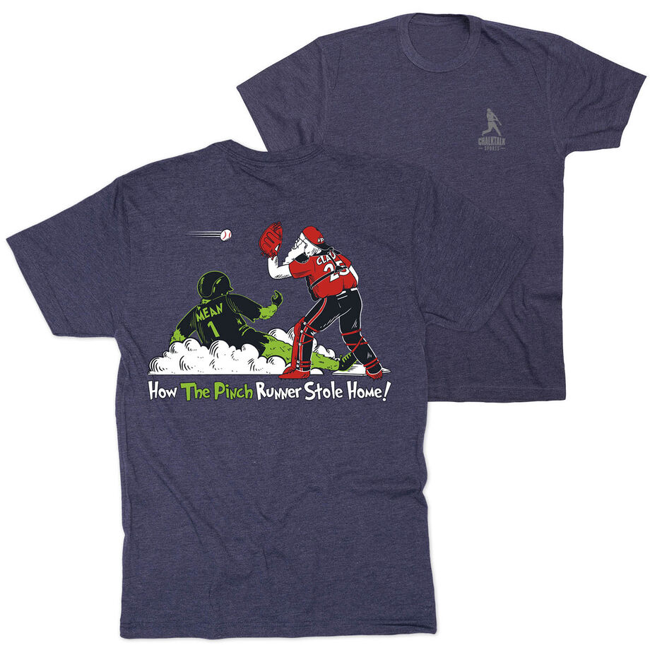 Baseball Short Sleeve T-Shirt - How The Pinch Stole Home (Back Design)