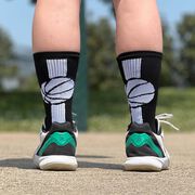 Basketball Woven Mid-Calf Socks - Superelite (Black/White)