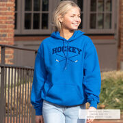 Hockey Hooded Sweatshirt - Hockey Crossed Sticks Logo