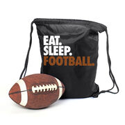 Football Drawstring Backpack Eat. Sleep. Football.