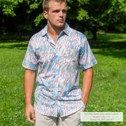 Baseball Performance Short Sleeve Button Down Shirt - I Scream
