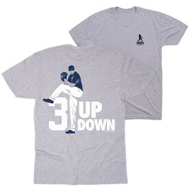 Baseball Short Sleeve T-Shirt - 3 Up 3 Down (Back Design)