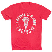 Guys Lacrosse Short Sleeve T-Shirt - I'd Rather Be Playing Lacrosse