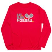 Pickleball Long Sleeve Performance Tee - Eat. Sleep. Pickleball