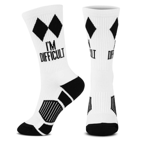 Skiing & Snowboarding Woven Mid-Calf Socks - I'm Difficult ...