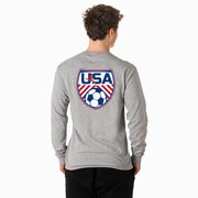 Soccer Tshirt Long Sleeve - Soccer USA (Back Design)