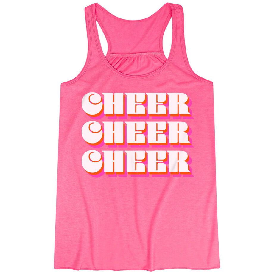 Cheerleading Flowy Racerback Tank Top - Retro Cheer