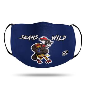 Seams Wild Football Face Mask - Woodwind  