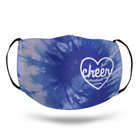 Cheerleading Face Mask - Cheer Heart with Tie-Dye