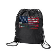 Guys Lacrosse Drawstring Backpack - American Flag