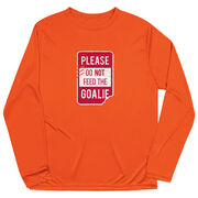 Hockey Long Sleeve Performance Tee - Don't Feed The Goalie