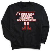 Hockey Crewneck Sweatshirt  - Hockey's My Favorite