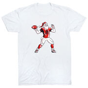 Football Short Sleeve T-Shirt - Touchdown Santa