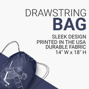 Hockey Drawstring Backpack - Hockey Goalie Sketch