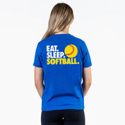 Softball T-Shirt Short Sleeve - Eat. Sleep. Softball (Back Design)