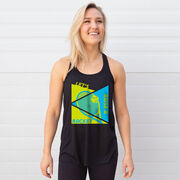 Tennis Flowy Racerback Tank Top - Let's Raise A Racket
