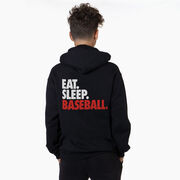 Baseball Hooded Sweatshirt - Eat. Sleep. Baseball. (Back Design)