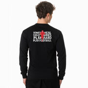 Football Tshirt Long Sleeve - Bones Saying (Back Design)