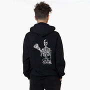 Guys Lacrosse Hooded Sweatshirt - Lacrosse Skeleton (Back Design)