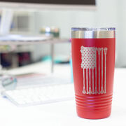 Guys Lacrosse 20 oz. Double Insulated Tumbler - Lax Flag